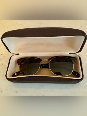Paul Smith Churchill Classic Clubmaster Sunglasses in Tortoiseshell,Gold Unisex